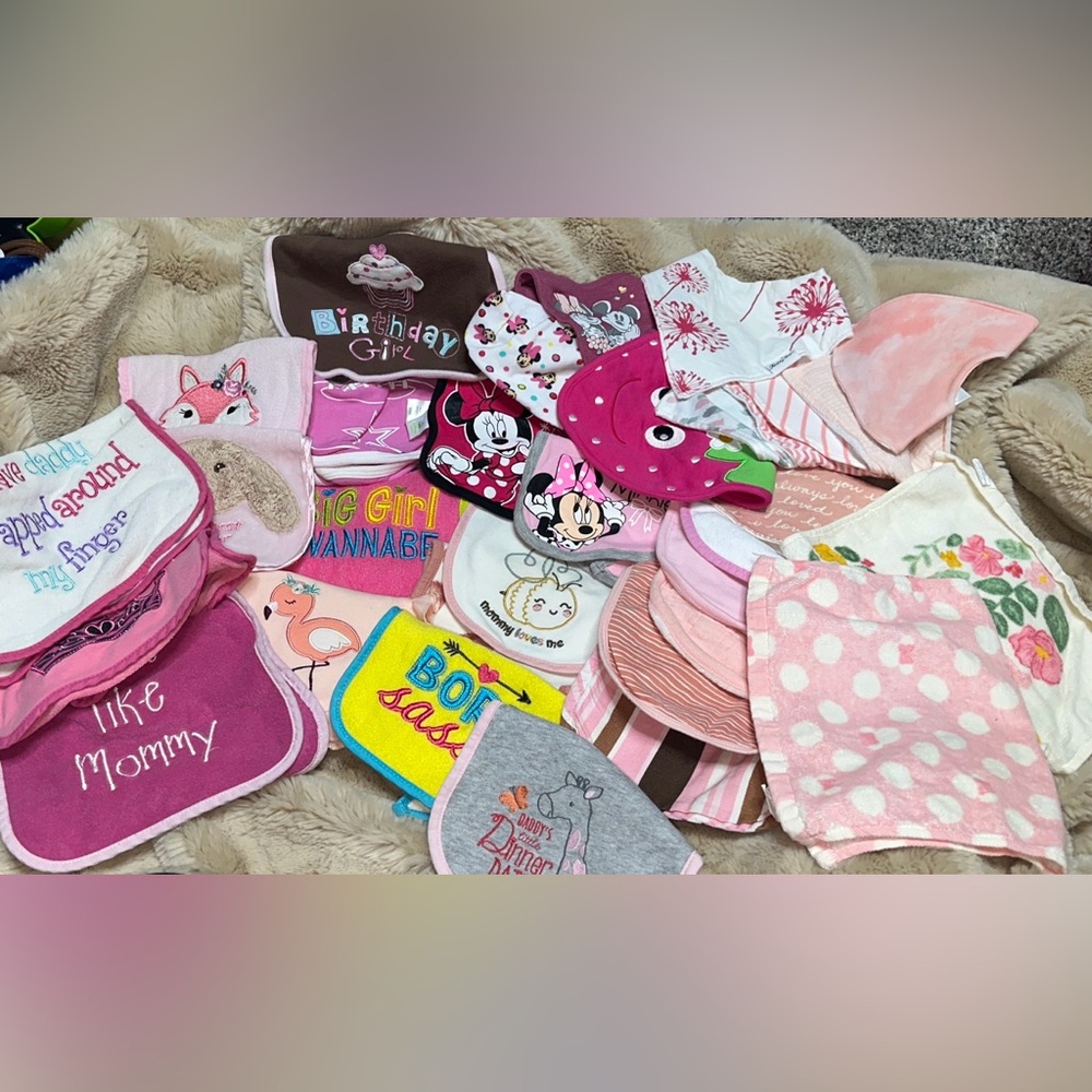 33 Baby girl bibs